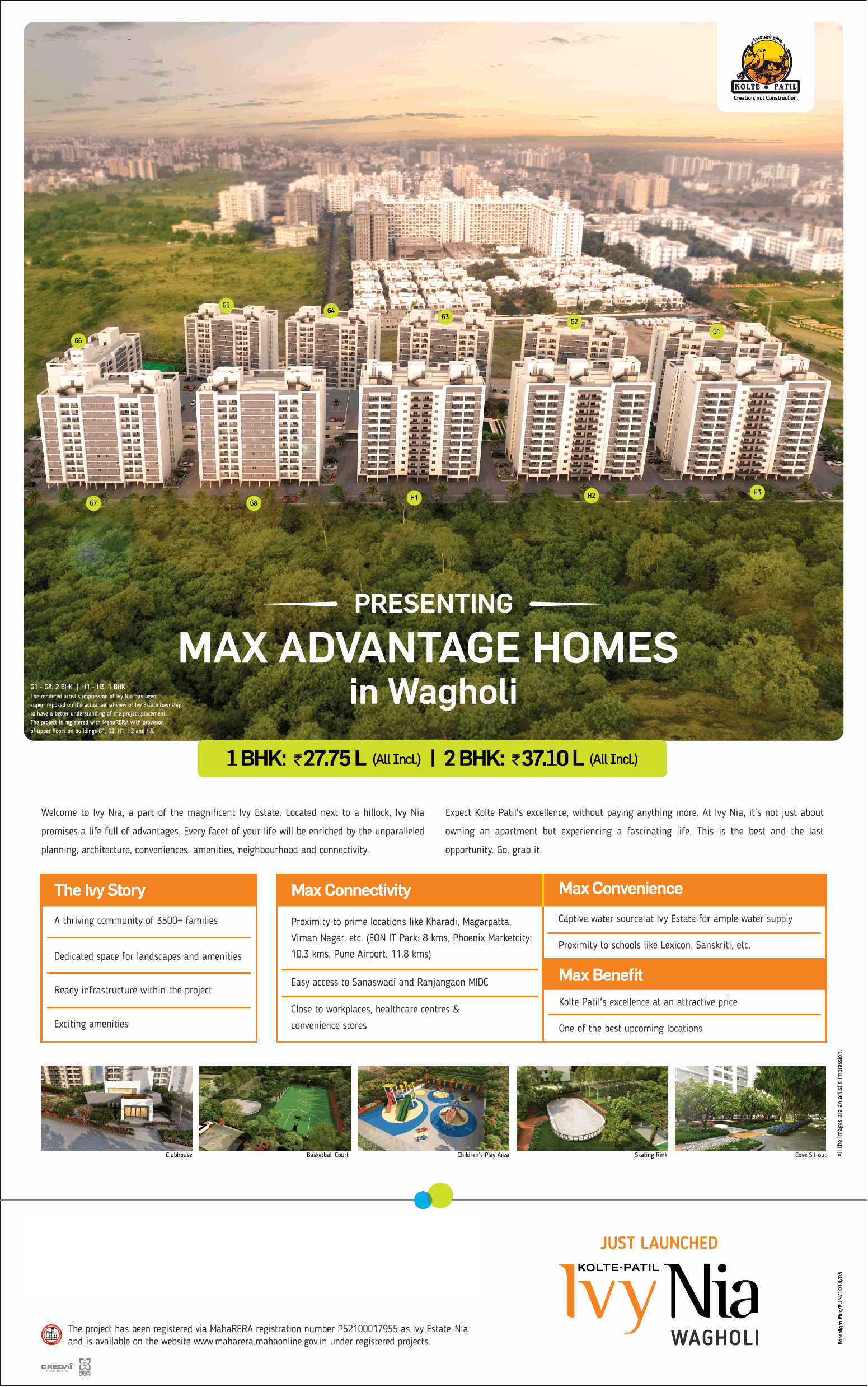 Kolte Patil presents max advantages homes at Ivy Estate Nia in Wagholi, Pune Update